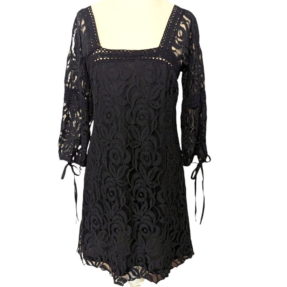 Cutegoth Crochet Dress Unconventional Lace Overlay‎ Solitaire Ravi Khosla Boho